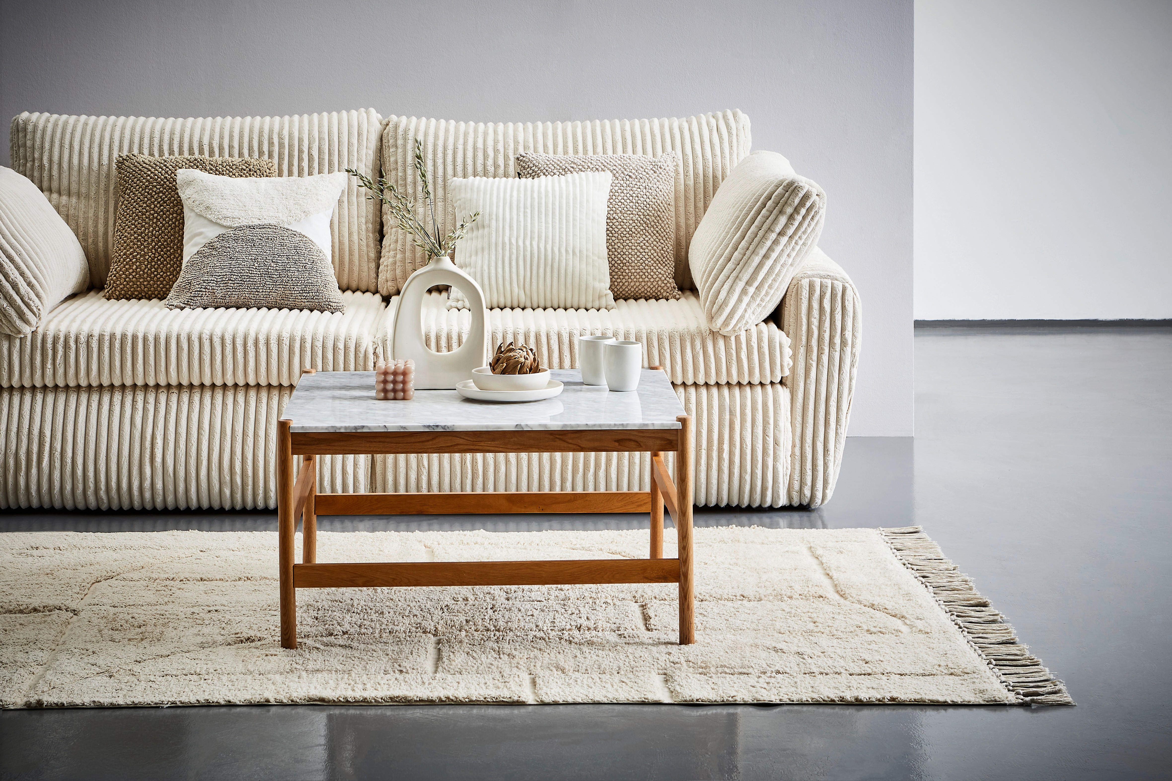 SOFFBORD i sten, trä  - vit/naturfärgad, Modern, trä/sten (80/42/80cm) - MID.YOU