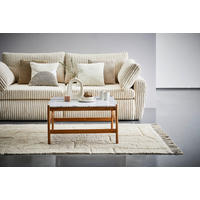 Couchtisch ALDO Marmor in Holz, Stein 80/42/80 cm  - Naturfarben/Weiß, MODERN, Holz/Stein (80/42/80cm) - MID.YOU