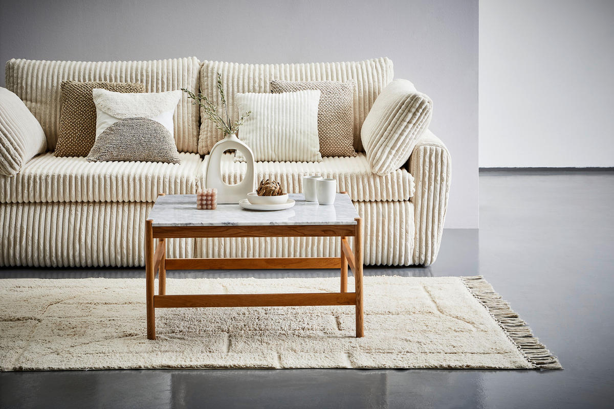 SOFFBORD i trä, sten  - vit/naturfärgad, Modern, trä/sten (80/42/80cm) - MID.YOU