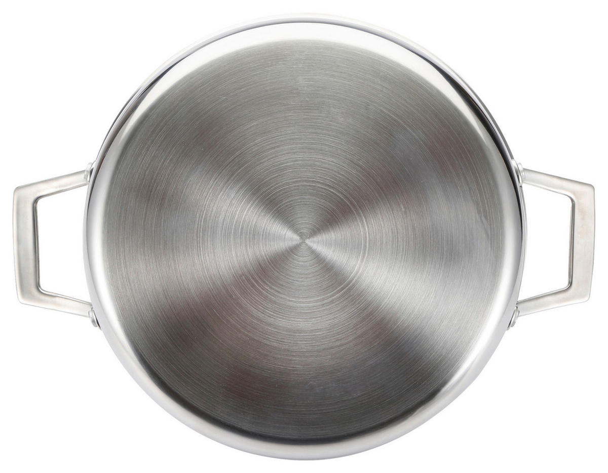 SERVIERPFANNE  - Edelstahlfarben/Schwarz, Basics, Metall (39/30/10cm) - Masterpro