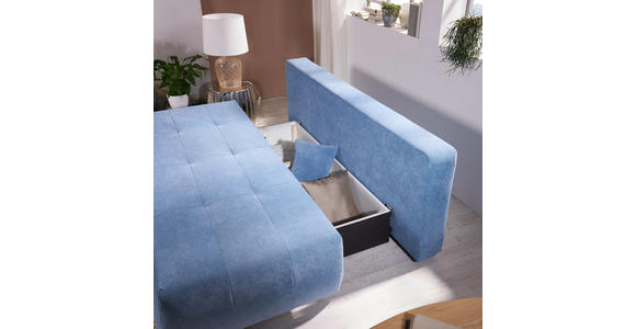 SCHLAFSOFA in Textil Hellgrau - Chromfarben/Hellgrau, Design, Kunststoff/Textil (212/72-90/108cm) - Hom`in