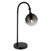 STOLNÍ LAMPA, E27, 22,5/18/57,5 cm - šedá/černá, Design, kov/sklo (22,5/18/57,5cm) - Globo