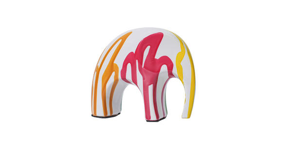 DEKOELEFANT - Blau/Gelb, Basics, Keramik (12/5/10cm) - Ambia Home