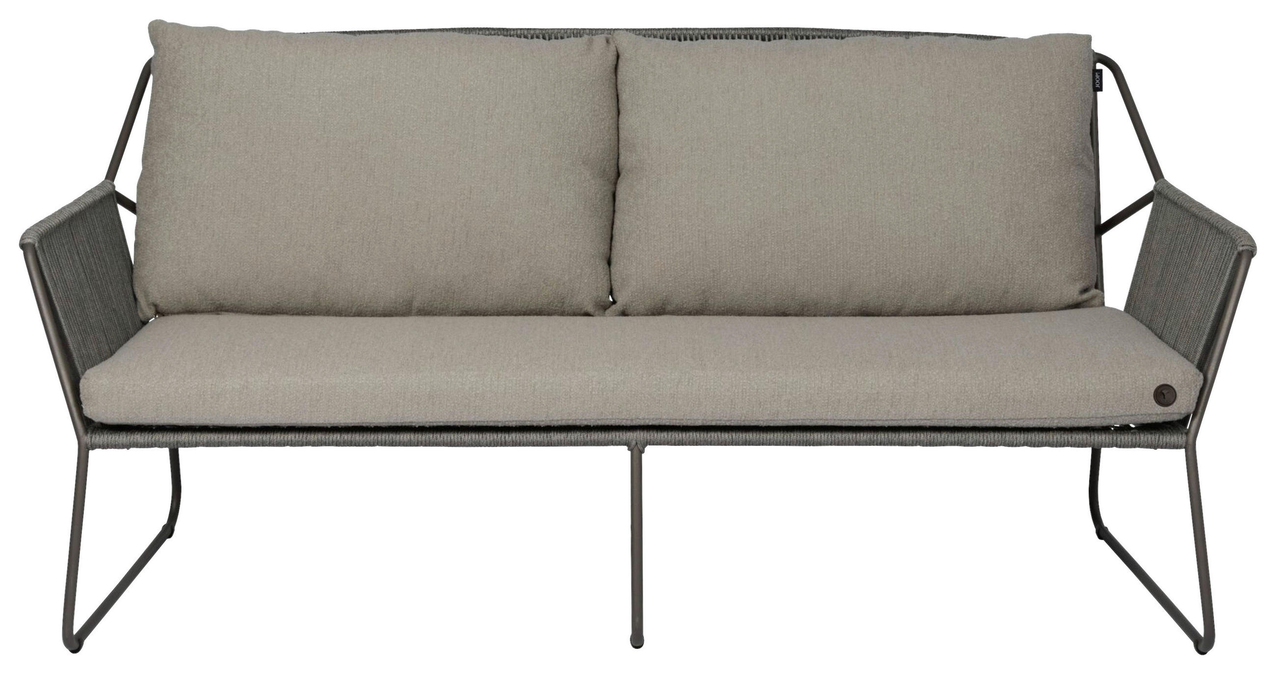 LOUNGESOFA 172/84/82 cm Edelstahl  - Taupe/Schlammfarben, Basics, Textil/Metall (172/84/82cm) - Joop!