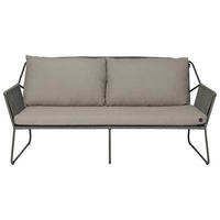LOUNGESOFA 172/84/82 cm Edelstahl  - Taupe/Schlammfarben, Basics, Textil/Metall (172/84/82cm) - Joop!