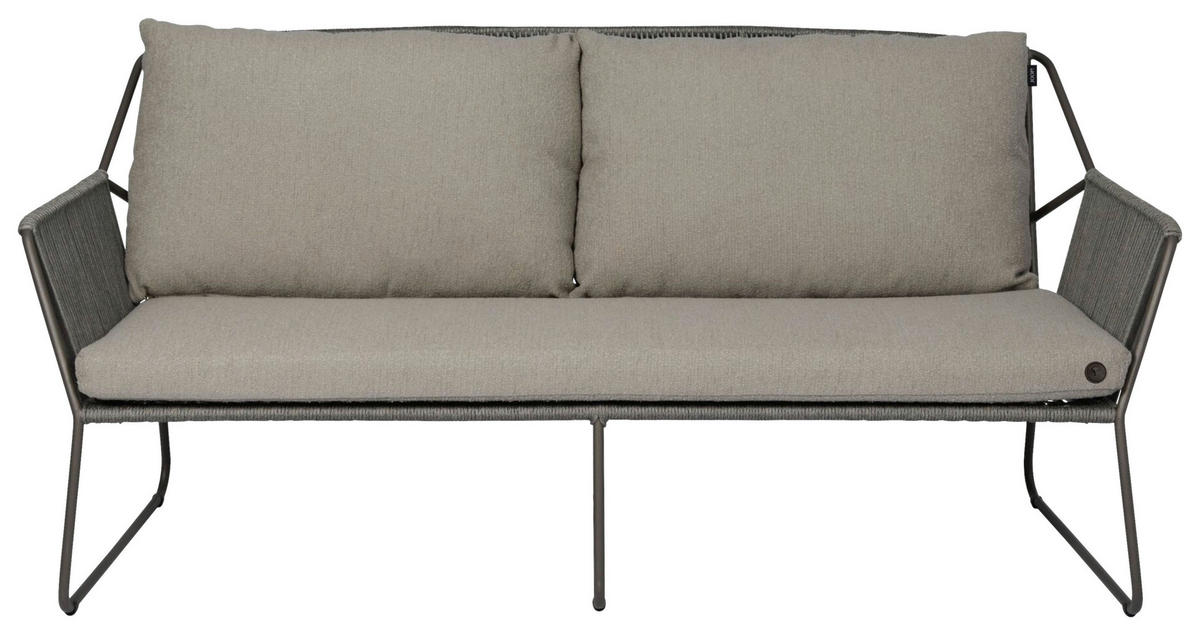 LOUNGESOFA 172/84/82 cm Edelstahl  - Taupe/Schlammfarben, Basics, Textil/Metall (172/84/82cm) - Joop!