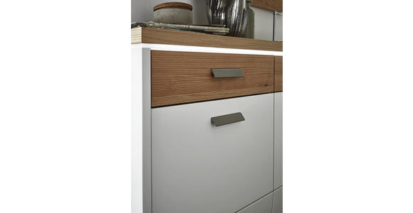 SCHUHSCHRANK 121/96/31 cm - Eichefarben/Silberfarben, Design, Holz/Holzwerkstoff (121/96/31cm) - Dieter Knoll