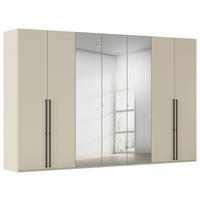 DREHTÜRENSCHRANK 350/235/61 cm,  in Champagner, 7-türig  - Chromfarben/Champagner, Basics, Glas/Holzwerkstoff (350/235/61cm) - Novel