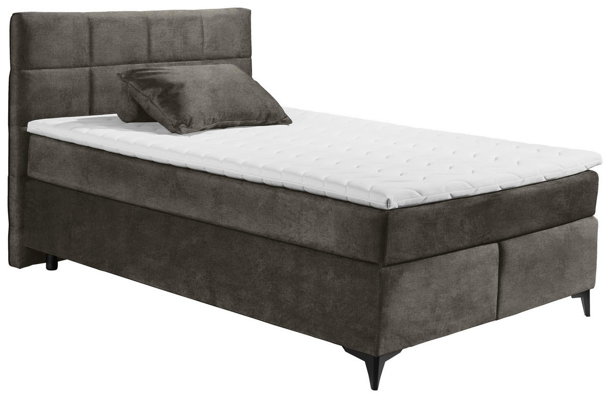 BOXSPRINGBETT 140/200 cm  in Anthrazit  - Anthrazit/Schwarz, Design, Holzwerkstoff/Kunststoff (140/200cm) - Xora
