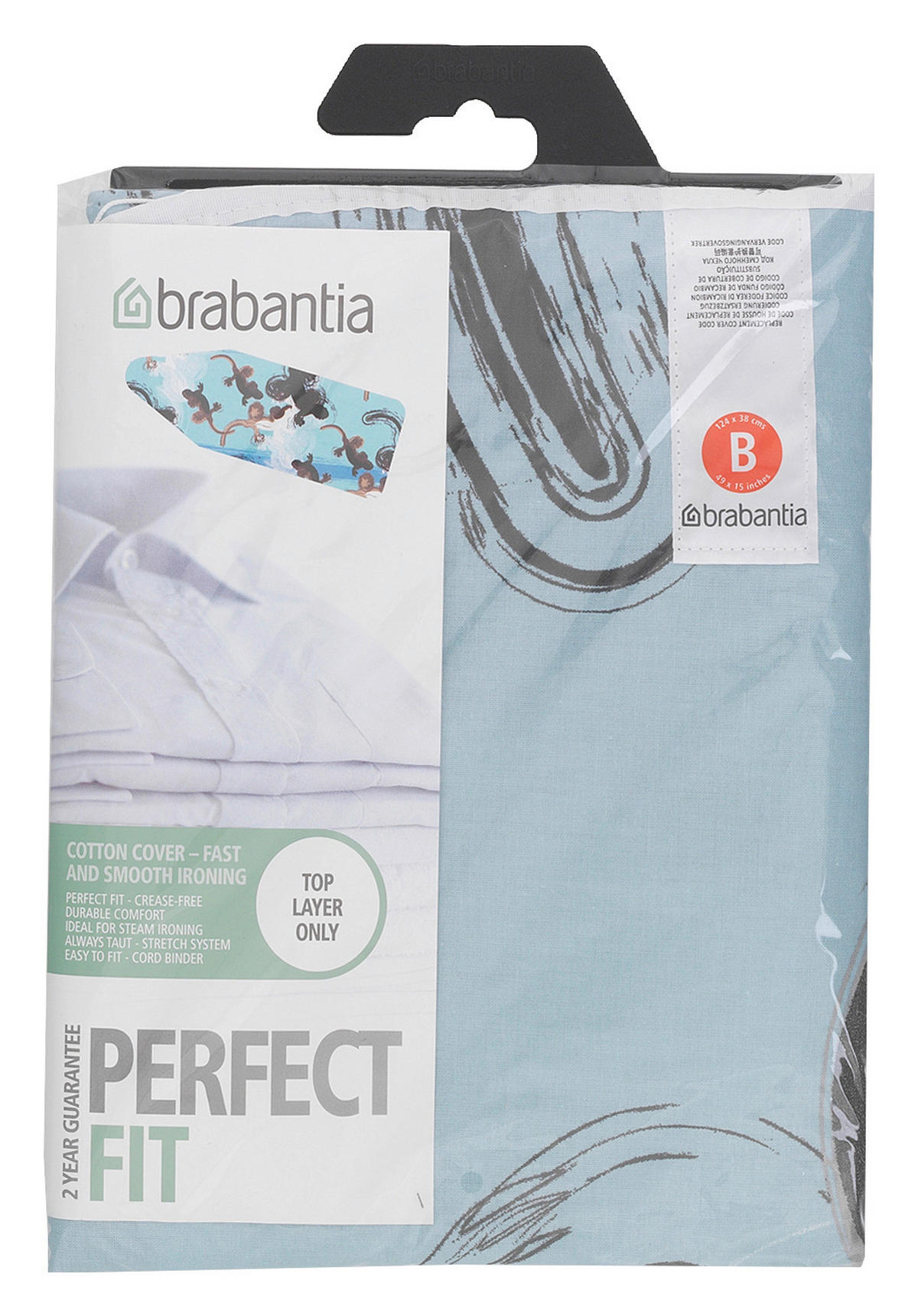 BÜGELBRETTBEZUG - Multicolor, Design, Textil (38/124/0,2cm) - Brabantia