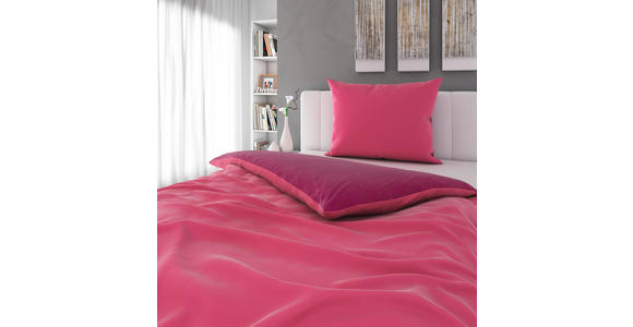 WENDEBETTWÄSCHE 140/220 cm - Pink/Beere, Basics, Textil (140/220cm) - Novel