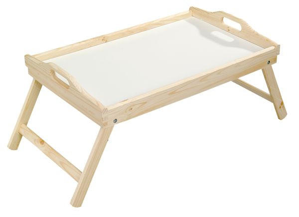 SERVÍROVACÍ TÁC, dřevo, plast, 50/30,5/23 cm - bílá/hnědá, Basics, dřevo/plast (50/30,5/23cm) - Homeware