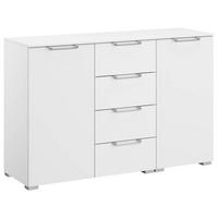 SIDEBOARD 120/81/42 cm  in Weiss  - Weiss/Silberfarben, Design, Holzwerkstoff/Kunststoff (120/81/42cm) - Novel