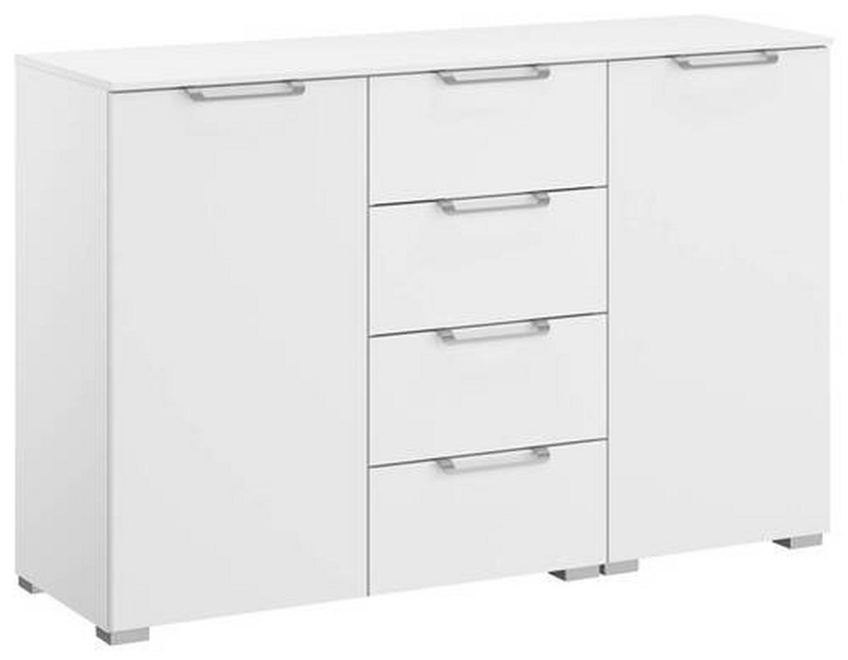 SIDEBOARD 120/81/42 cm  in Weiss  - Weiss/Silberfarben, Design, Holzwerkstoff/Kunststoff (120/81/42cm) - Novel