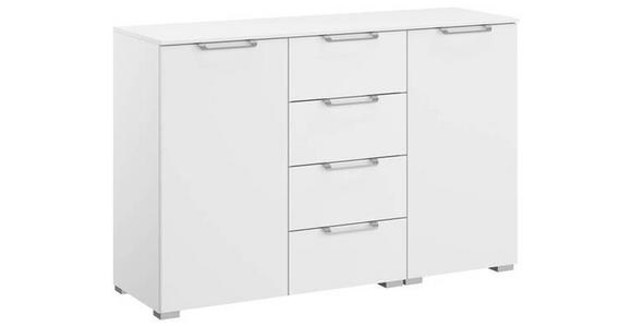 SIDEBOARD 120/81/42 cm in Weiß - Silberfarben/Alufarben, Design, Holzwerkstoff/Kunststoff (120/81/42cm) - Novel