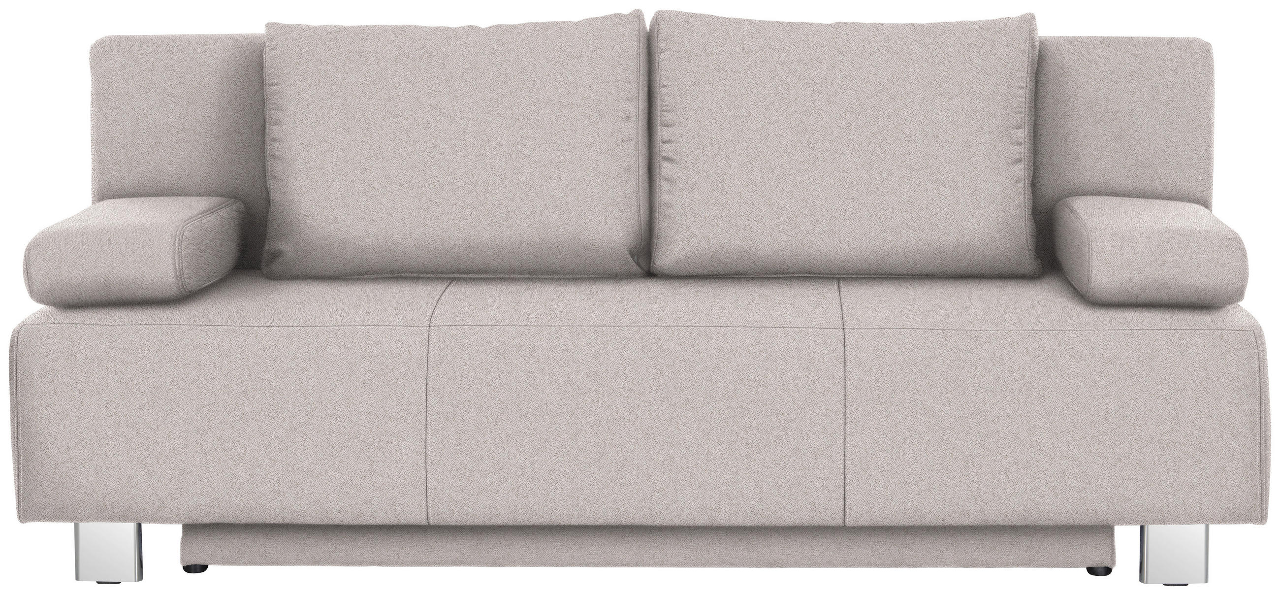 SCHLAFSOFA  in Webstoff Naturfarben  - Chromfarben/Naturfarben, Design, Textil/Metall (197/88/89cm) - Xora