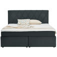 BOXSPRINGBETT 180/200 cm  in Dunkelgrau  - Dunkelgrau/Schwarz, Design, Kunststoff/Textil (180/200cm) - Xora