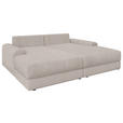 BIGSOFA Cord Beige  - Beige/Schwarz, MODERN, Kunststoff/Textil (234/93/190cm) - Carryhome