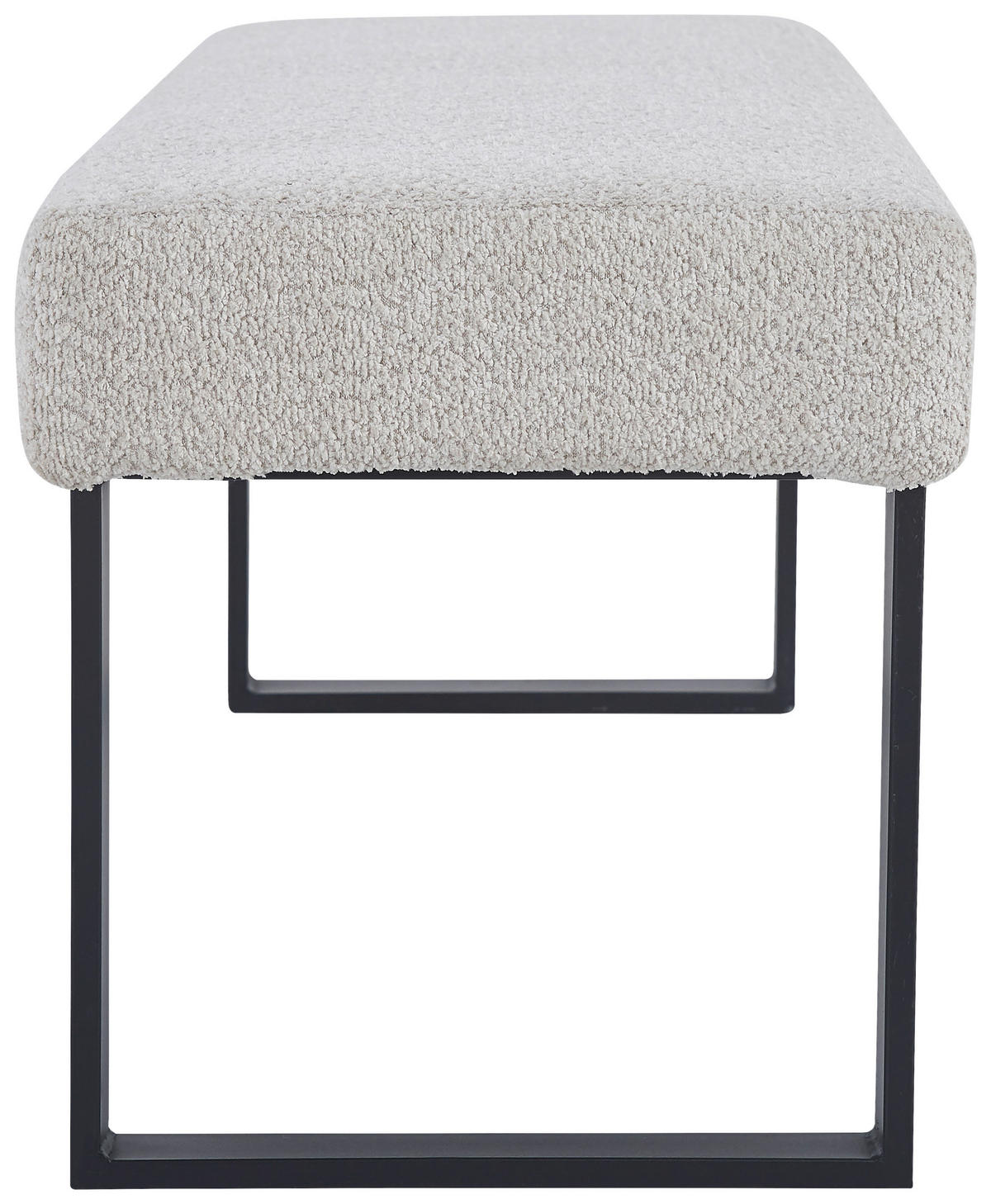 SITZBANK in Metall, Textil Beige  - Beige/Schwarz, KONVENTIONELL, Textil/Metall (140/49/47cm) - MID.YOU