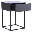 NACHTKÄSTCHEN 40/62/40 cm  in Anthrazit, Schwarz  - Anthrazit/Schwarz, Basics, Holzwerkstoff/Metall (40/62/40cm) - Xora