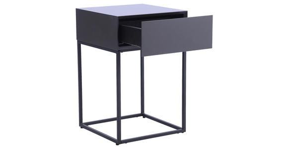 NACHTKÄSTCHEN 40/62/40 cm  in Anthrazit, Schwarz  - Anthrazit/Schwarz, Basics, Holzwerkstoff/Metall (40/62/40cm) - Xora