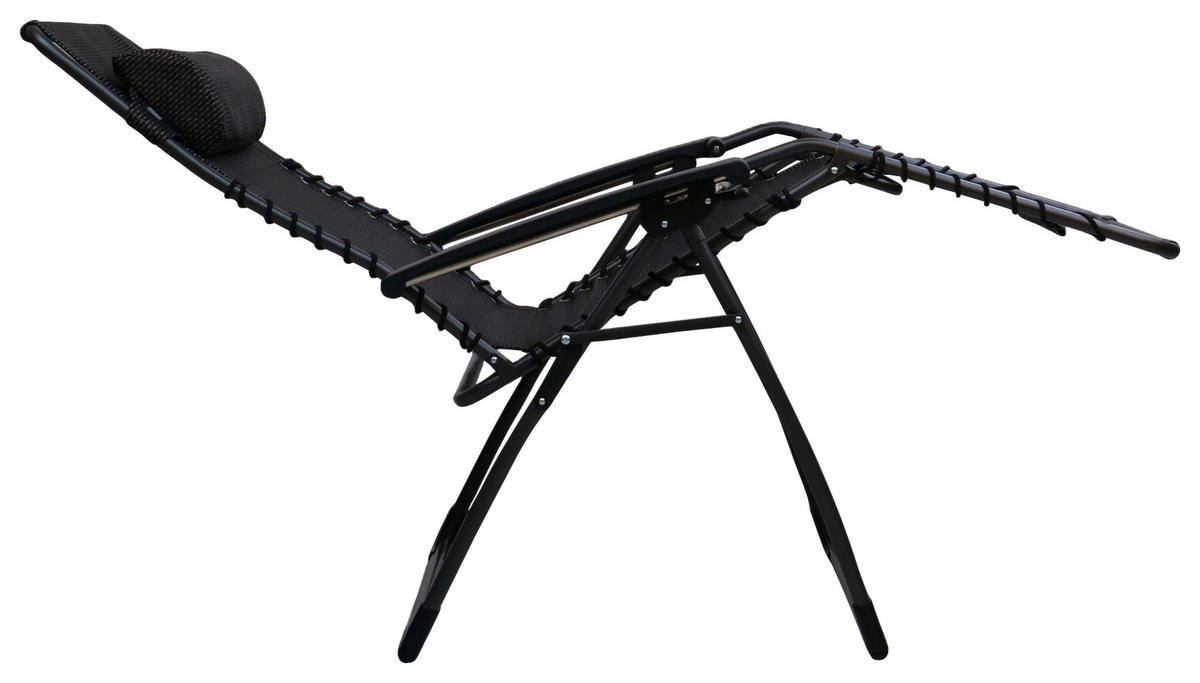 GARTEN-RELAXSESSEL Stahl  - Anthrazit, KONVENTIONELL, Kunststoff/Textil (67/120/67cm)