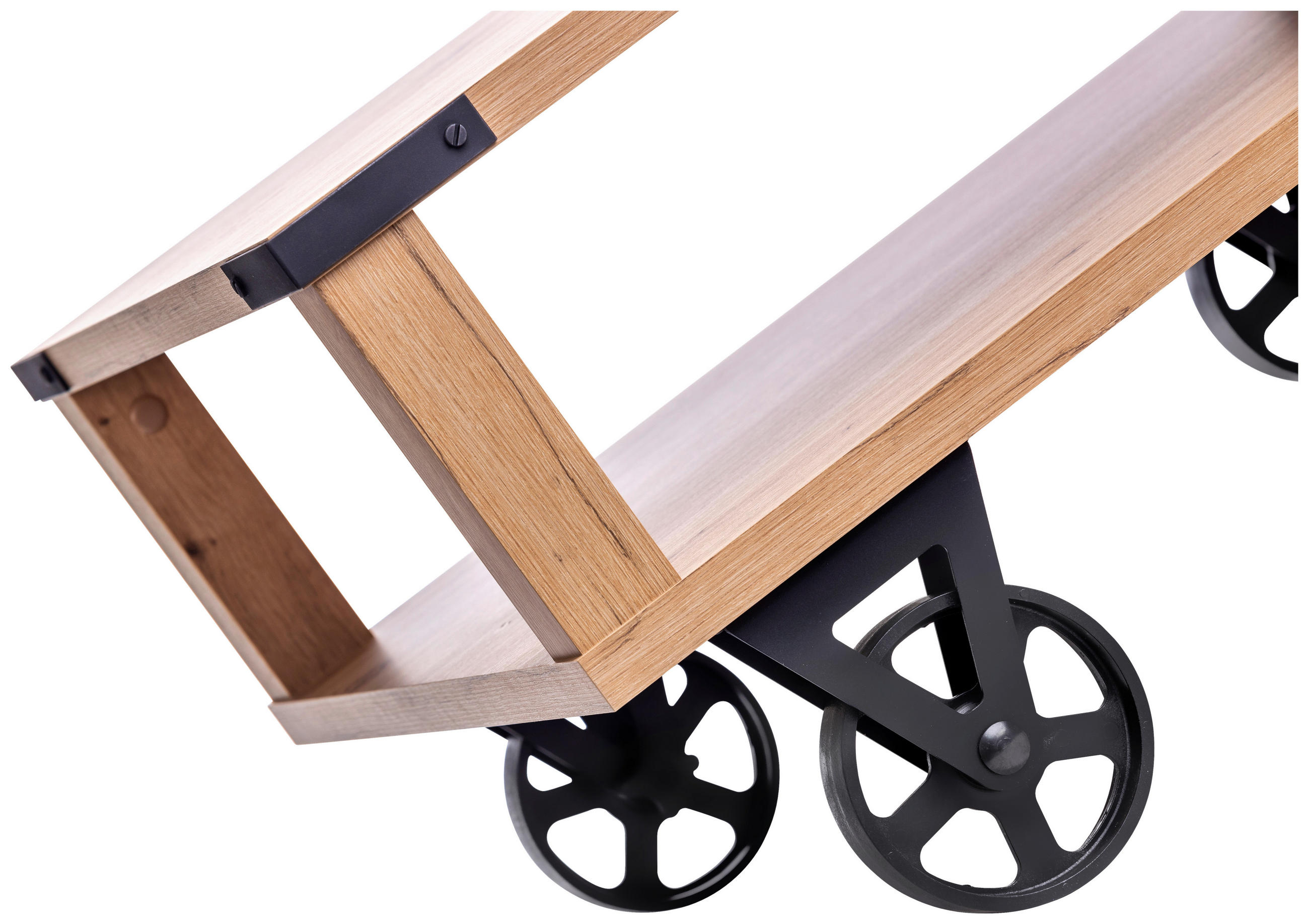 DOHÁNYZÓASZTAL faalapú anyag   - fekete/tölgyfa, Romantik / Landhaus, faalapú anyag (75/45/75cm) - Carryhome