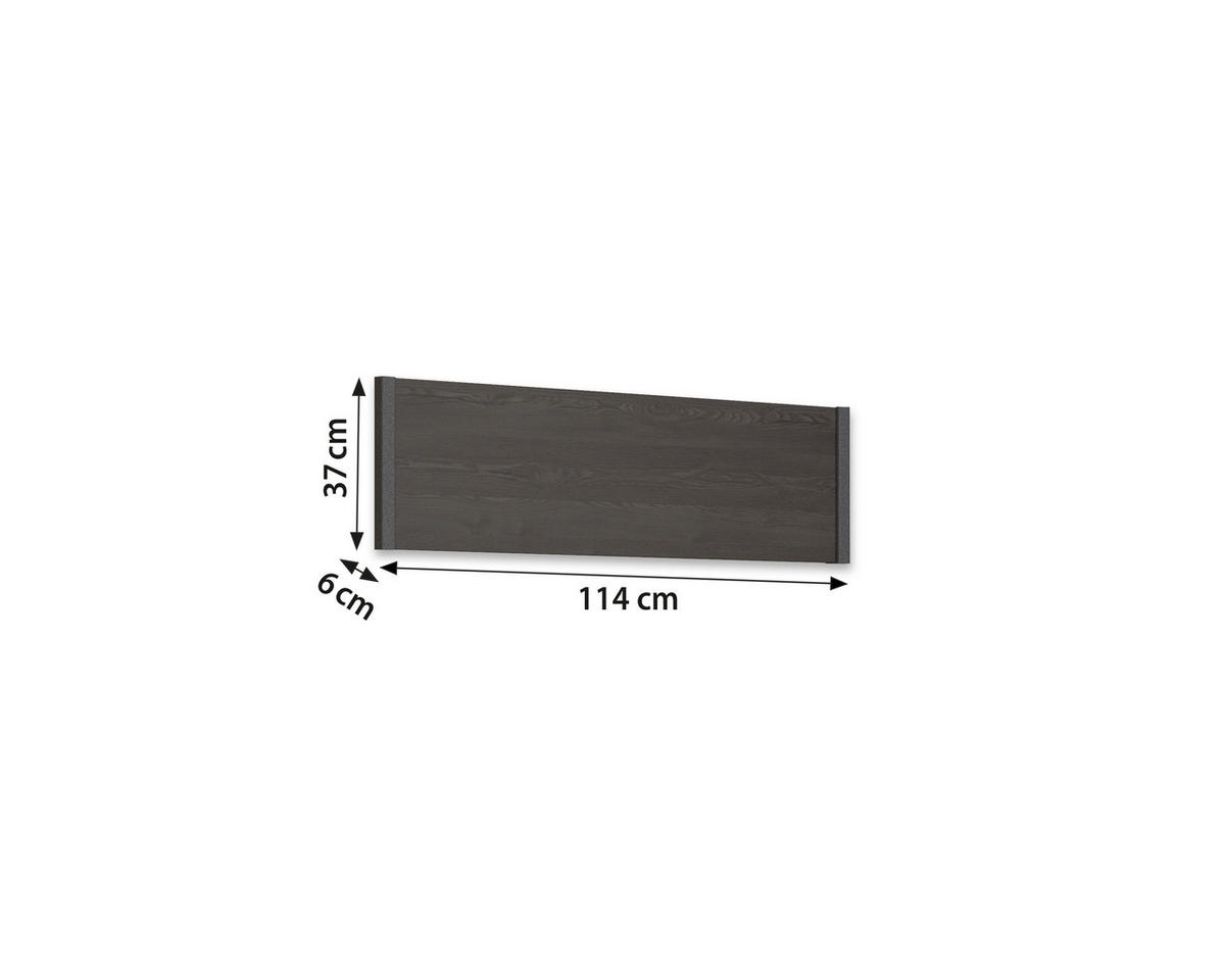 HÄNGEELEMENT in Schwarz   - Schwarz, Modern, Holzwerkstoff (114/37/6cm) - Rauch Möbel