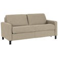 SCHLAFSOFA  in Webstoff Beige  - Beige/Schwarz, Design, Holz/Textil (184/92/102cm) - Venda