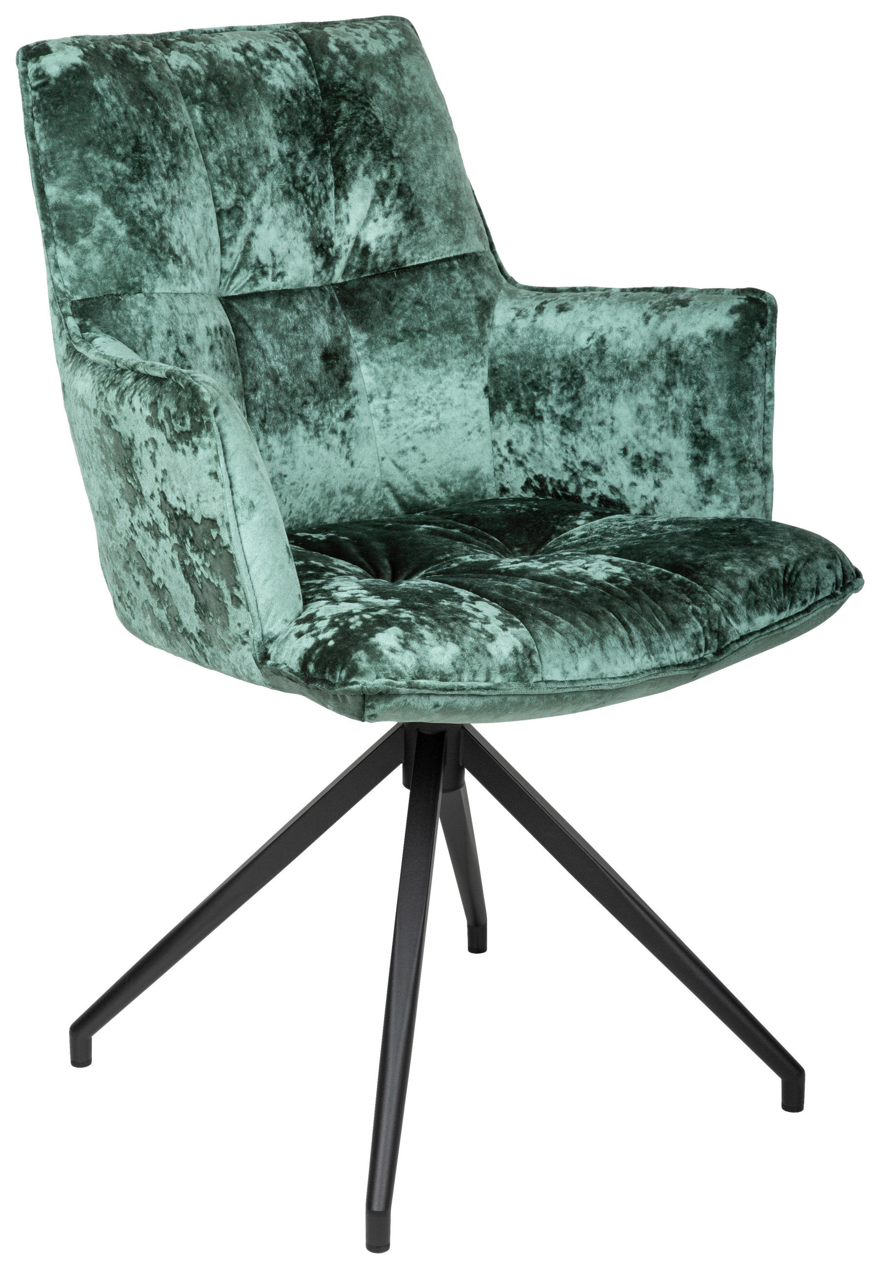 KAROSSZÉK fekete, olajkék  - olajkék/fekete, Design, textil/fém (59/89,5/63cm) - Novel