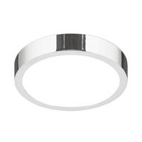 LED-DECKENLEUCHTE Disc 14/2,4 cm   - Chromfarben, Design, Glas/Metall (14/2,4cm)