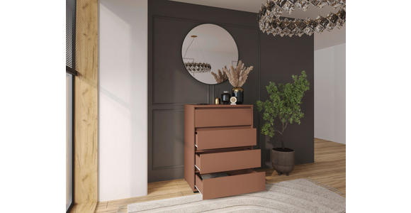 KOMMODE in 80,1/102,8/48 cm - Anthrazit/Terracotta, Design, Holzwerkstoff/Kunststoff (80,1/102,8/48cm) - Carryhome