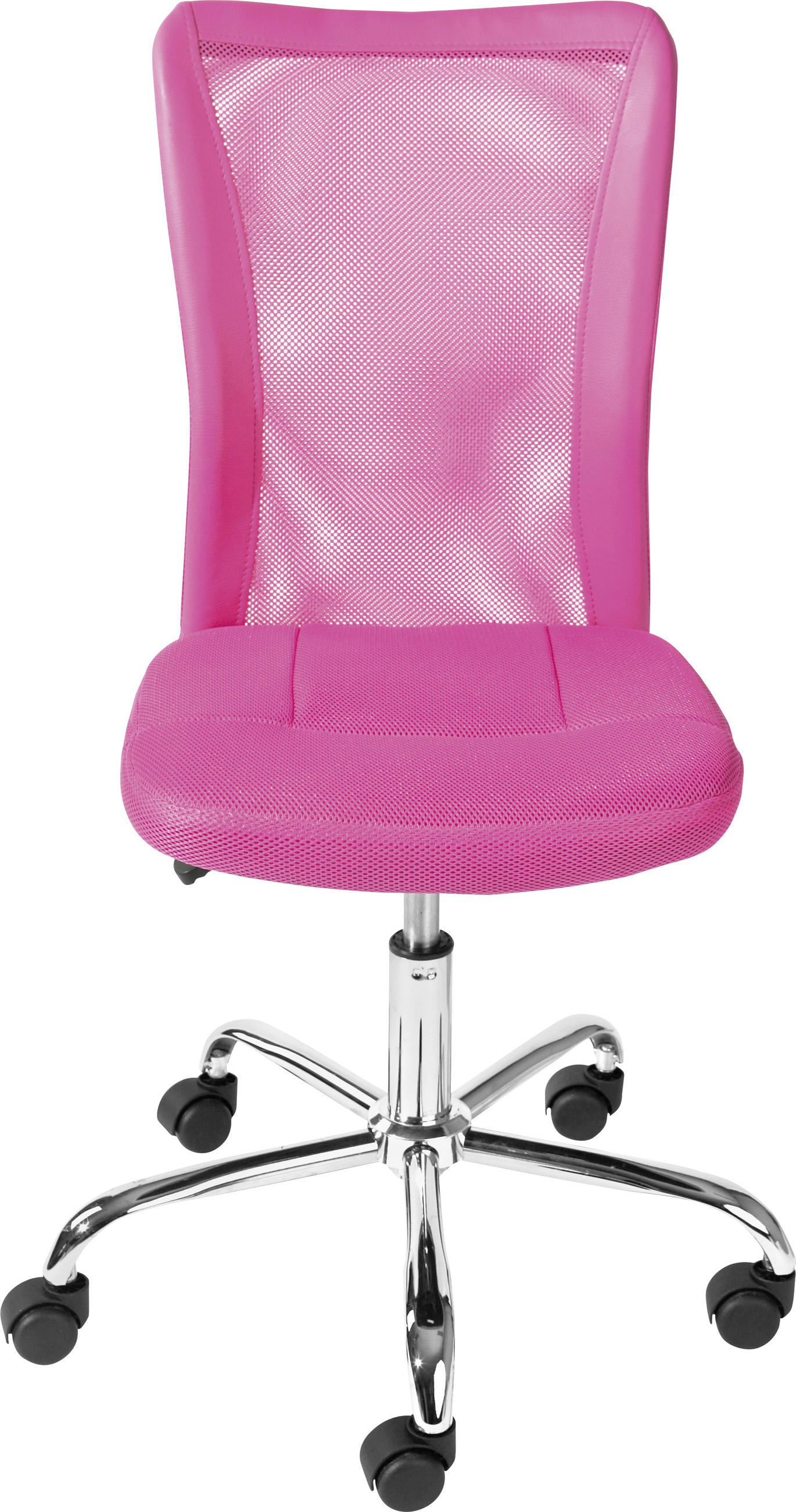 JUGENDDREHSTUHL Netz Pink  - Chromfarben/Pink, Design, Kunststoff/Textil (43/88-98/56cm) - Carryhome