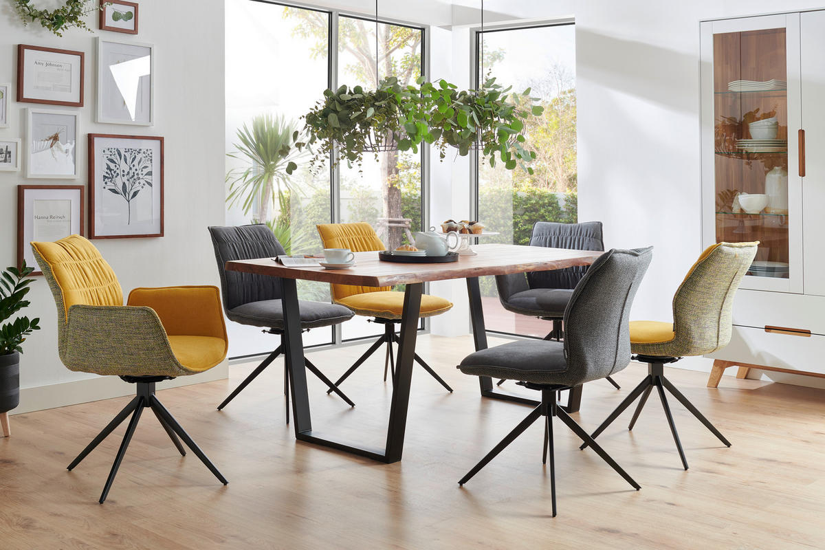 TISCHGESTELL Schwarz  - Schwarz, Design, Metall (78/7,5/72cm) - Valdera