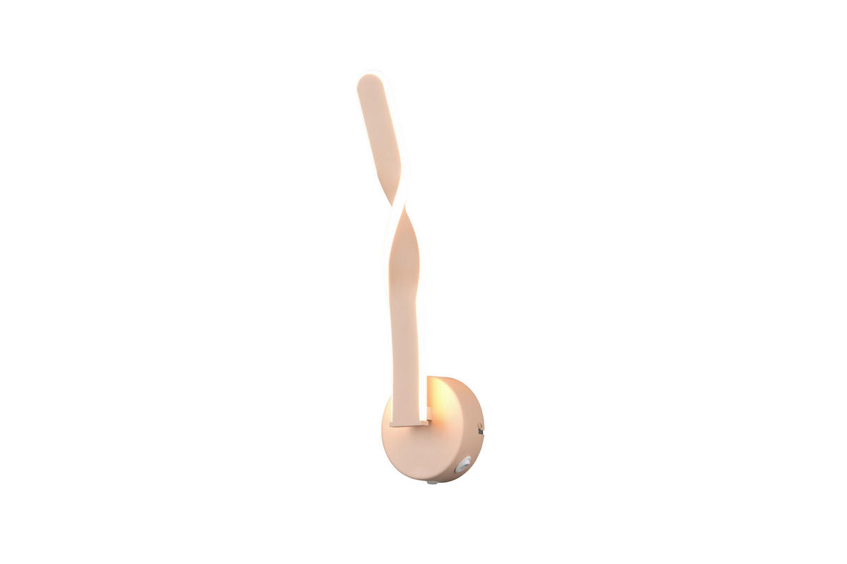 LED-WANDLEUCHTE - Sandfarben/Weiss, Design, Kunststoff/Metall (45,5/12/15cm)