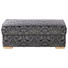 HOCKER Webstoff Grau, Schwarz - Schwarz/Naturfarben, Design, Holz/Textil (112/43/60cm) - CARRYHOME