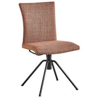 STUHL Flachgewebe Rot  - Rot/Schwarz, Design, Textil/Metall (52/91/58cm) - Musterring