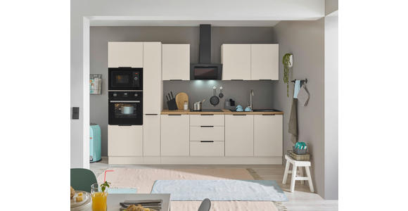 KÜCHENBLOCK   in Kaschmir  - Kaschmir/Schwarz, Basics, Holzwerkstoff/Metall (300/211/60cm) - Xora