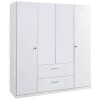 DREHTÜRENSCHRANK in Weiss  - Weiss, Basics, Holzwerkstoff (181/197/54cm) - Xora