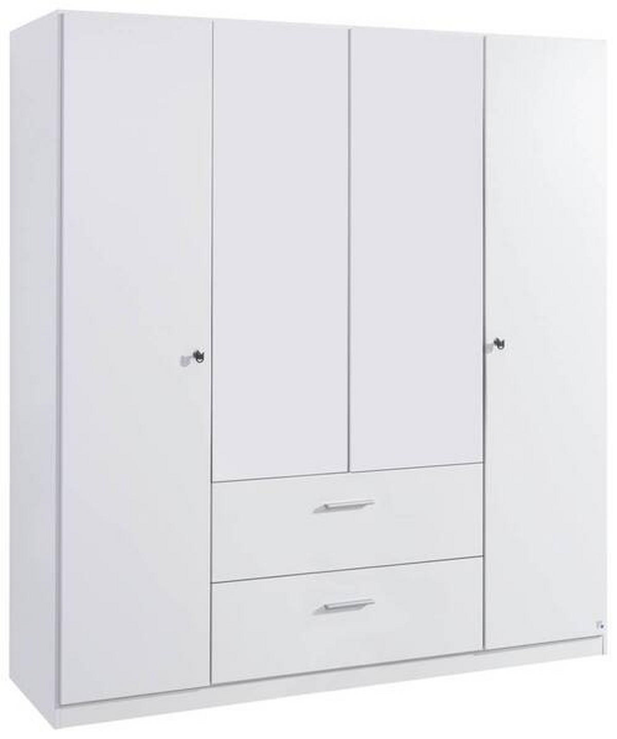 DREHTÜRENSCHRANK in Weiss  - Weiss, Basics, Holzwerkstoff (181/197/54cm) - Xora