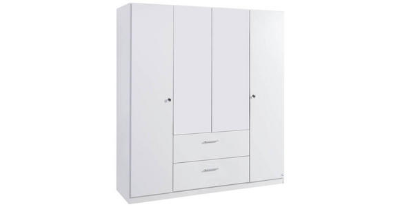 DREHTÜRENSCHRANK 4-türig Weiß  - Weiß, Basics, Holzwerkstoff (181/197/54cm) - Xora