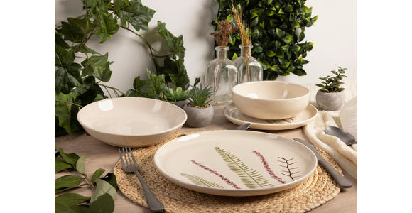 KOMBISERVICE 24-teilig - Blau/Beige, LIFESTYLE, Keramik - Novel