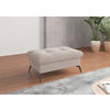 HOCKERTextil Greige  - Greige/Schwarz, Konventionell, Textil/Metall (102/47/69cm) - Sit & More