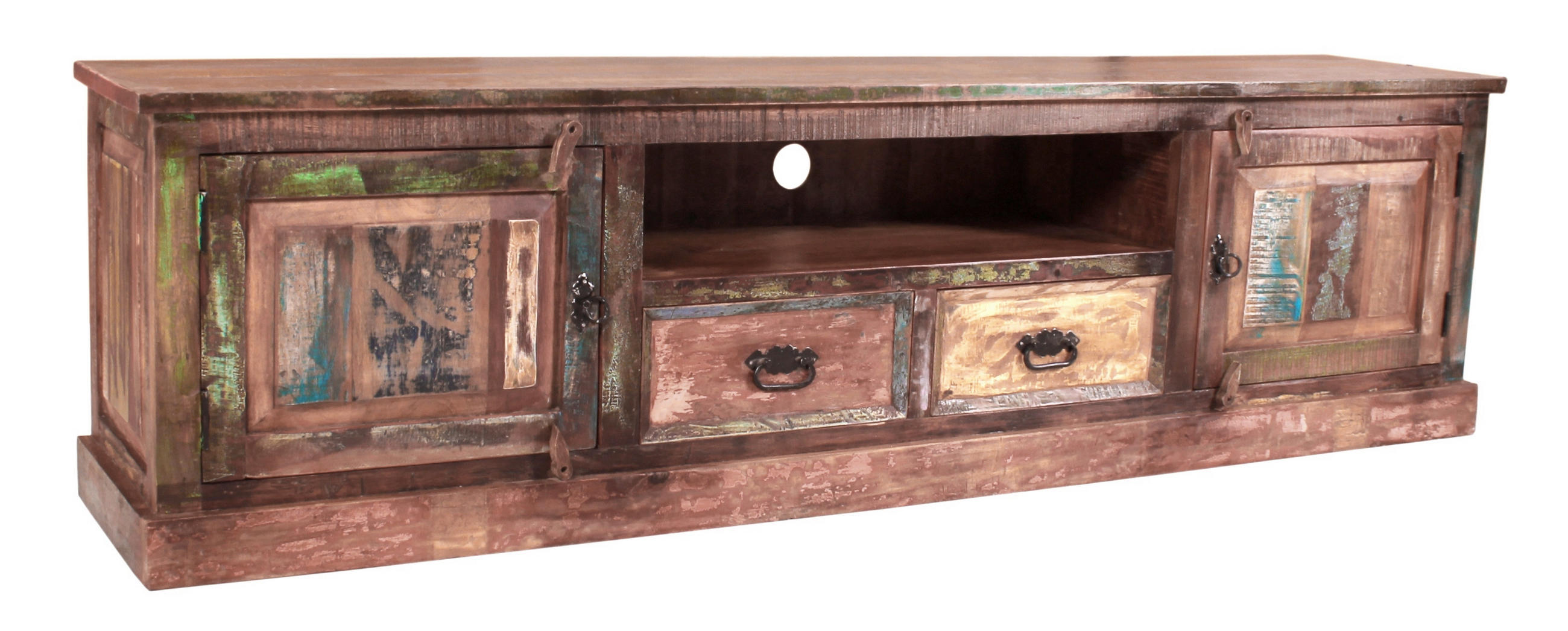 LOWBOARD  200/55/40 cm 2 Schublade(n)  - Multicolor/Schwarz, Design, Holz/Metall (200/55/40cm) - MID.YOU