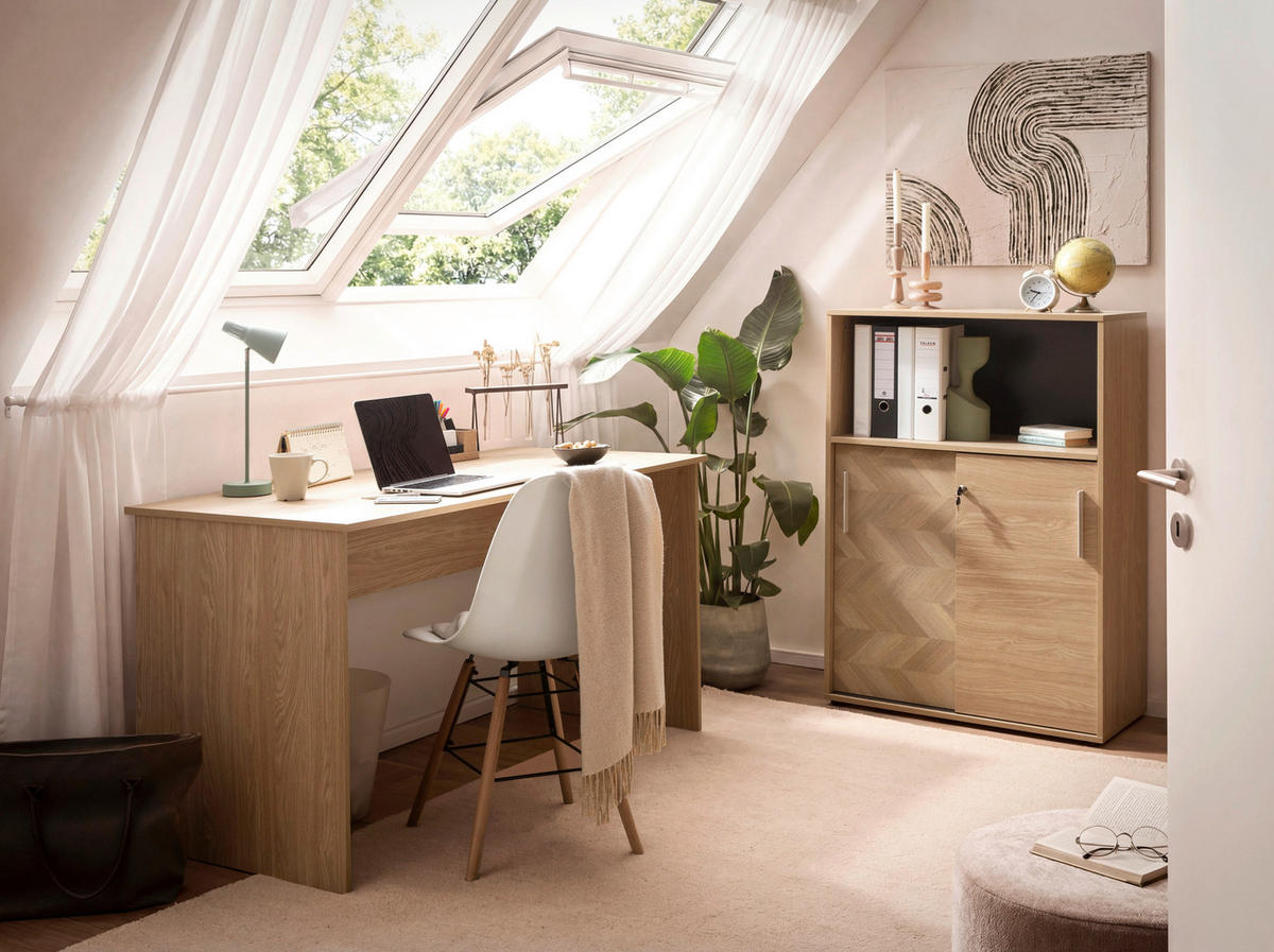AKTENSCHRANK Eichefarben  - Eichefarben, MODERN, Holzwerkstoff (80,1/113,4/38,2cm) - MID.YOU