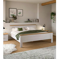 BETT 180/200 cm  in Lärchefarben, Eiche Artisan  - Lärchefarben/Eiche Artisan, ROMANTIK / LANDHAUS, Holzwerkstoff (180/200cm) - Livetastic