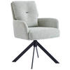 ARMLEHNSTUHL  in Eisen Webstoff  - Beige/Schwarz, Design, Textil/Metall (60,5/67/88cm) - Novel