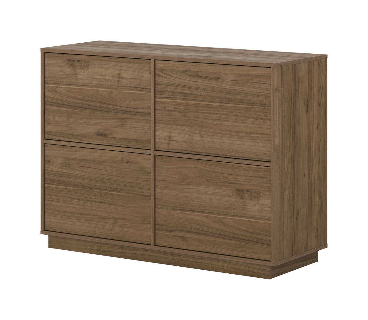 SIDEBOARD Japandi  in 111/82,5/41,5 cm  - Nussbaumfarben, Design, Holzwerkstoff (111/82,5/41,5cm) - MID.YOU