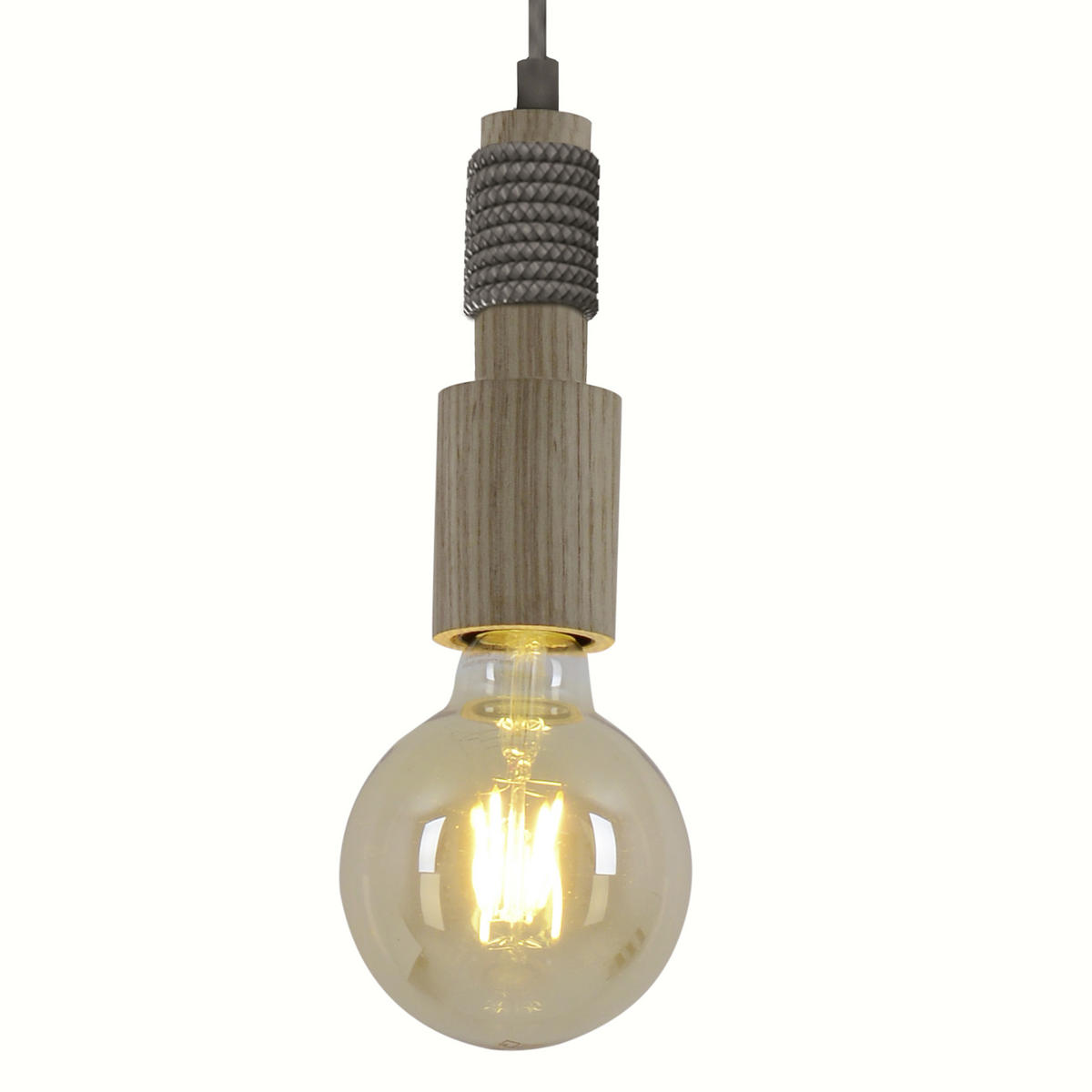 HÄNGELEUCHTE 5/124 cm  - Naturfarben, KONVENTIONELL, Holz/Kunststoff (5/124cm) - Näve