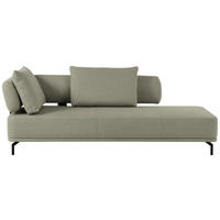 RÉCAMIERE Grün Flachgewebe  - Schwarz/Grün, Design, Textil/Metall (227/89/101cm) - Dieter Knoll